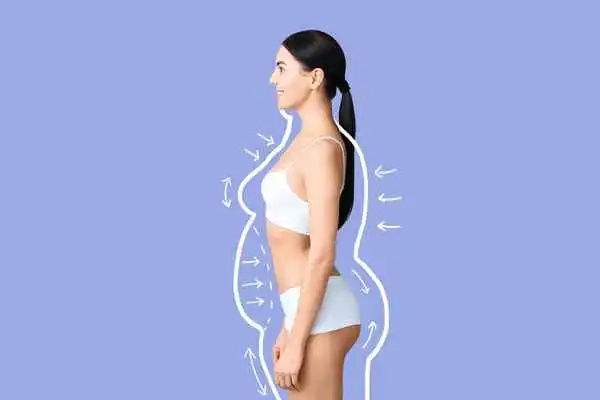 image of woman experiencing fat reduction treatment Glossop
