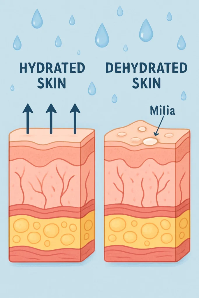 The importance of hydration and milia production Glossop